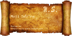 Moll Sára névjegykártya