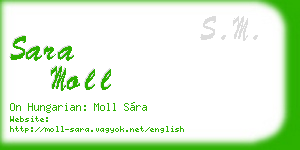 sara moll business card