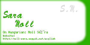 sara moll business card